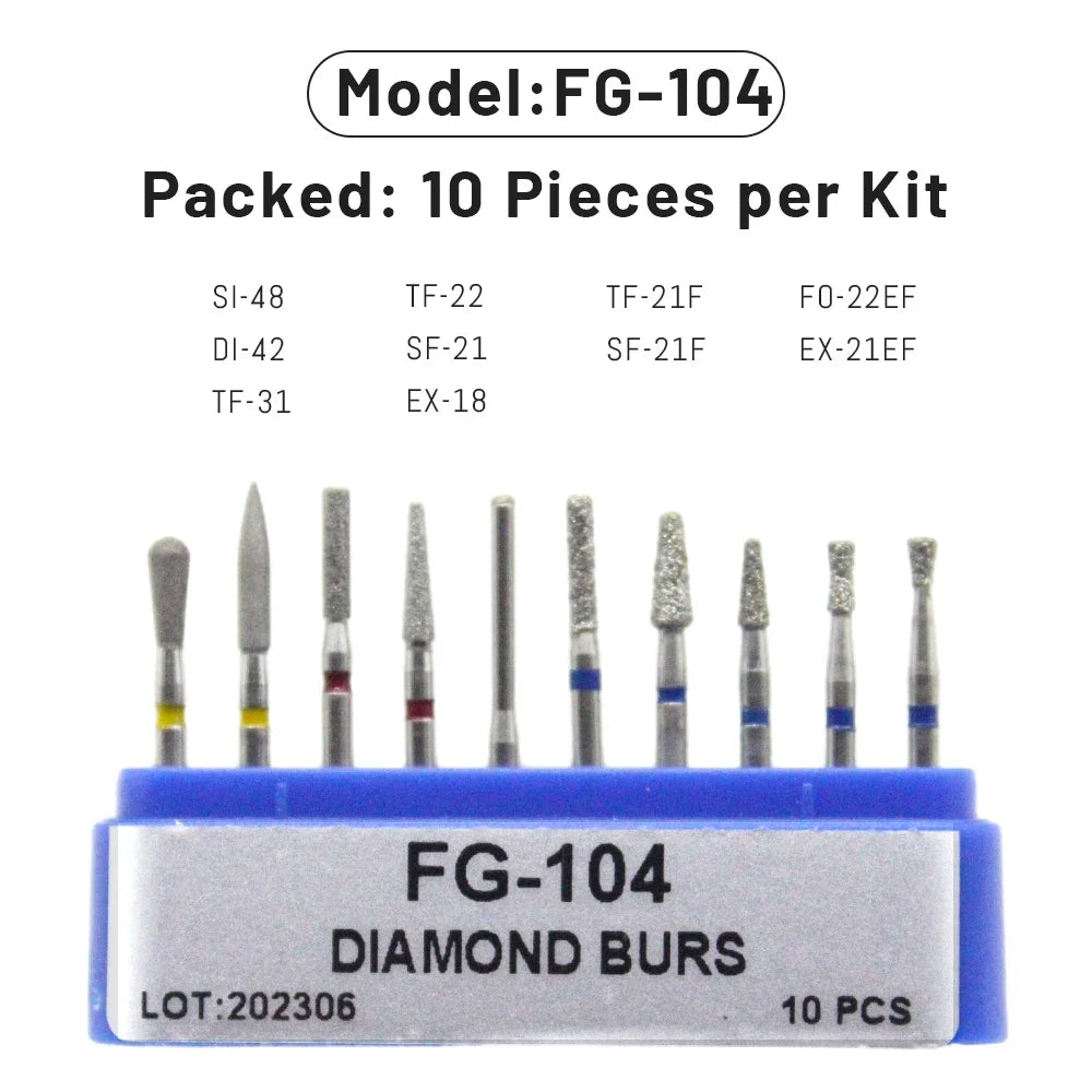 AG 1 Box Dental Diamond Burs Drill for High Speed Handpiece Dentist