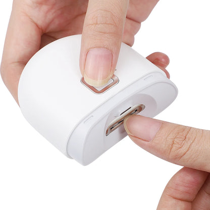 Electric Nail Clipper With LED Light Automatic Nail Polishing Grinder