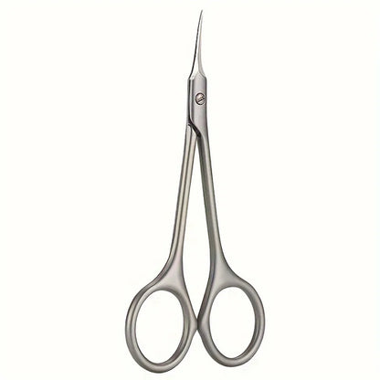 Stainless Steel Curved Tip Thin Blade Cuticle Scissors Nail Clippers