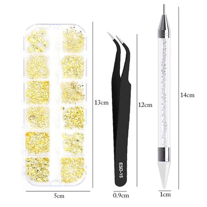 4Pc/Set Nails Art Accesorios Rhinestones 3D Crystal DIY Decorations