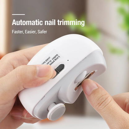 Automatic Anicure Trimmer Electric Nail Clippers With Light Adult Baby