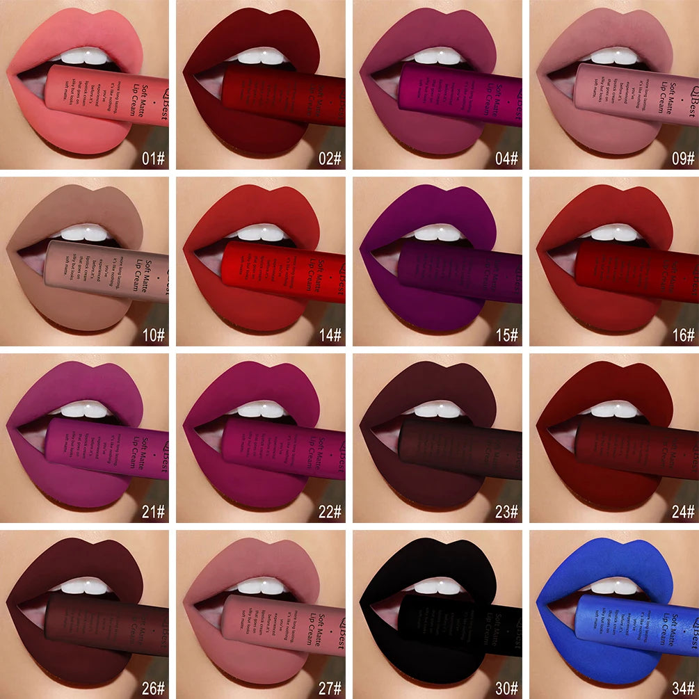 QIBEST Sexy Velvet Matte Lip Gloss Liquid Lipstick Lipgloss Beauty Red