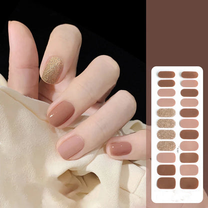 22finger Flash Sequin Nail Polish Gel Film ins Wind Waterproof Lasting
