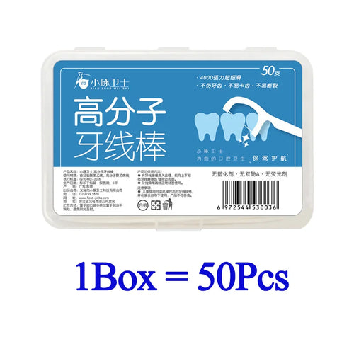 High Tensile Strength Dental Floss Pick Bow Shaped Super Thin Dental