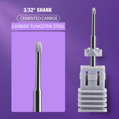 Ceramic Tungsten Carbide Nail Drill Bit Rotate Burr Milling Nail