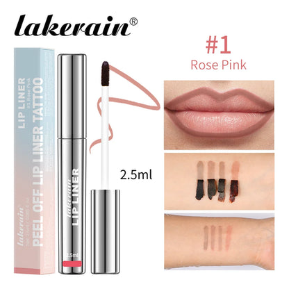 4PCS Highly Pigmented Lip Liner Tattoo Matte Peel Off Enhance Lips Lip