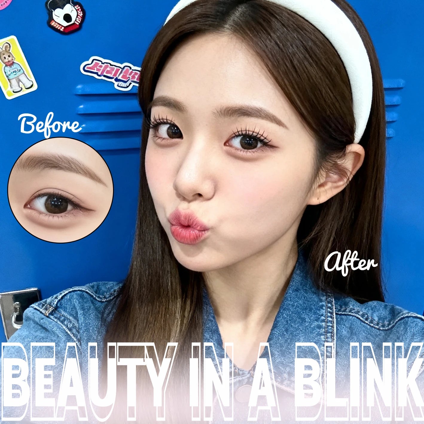 Korean Stylish False Eyelashes K-pop Inspired Design Comic Fluffy