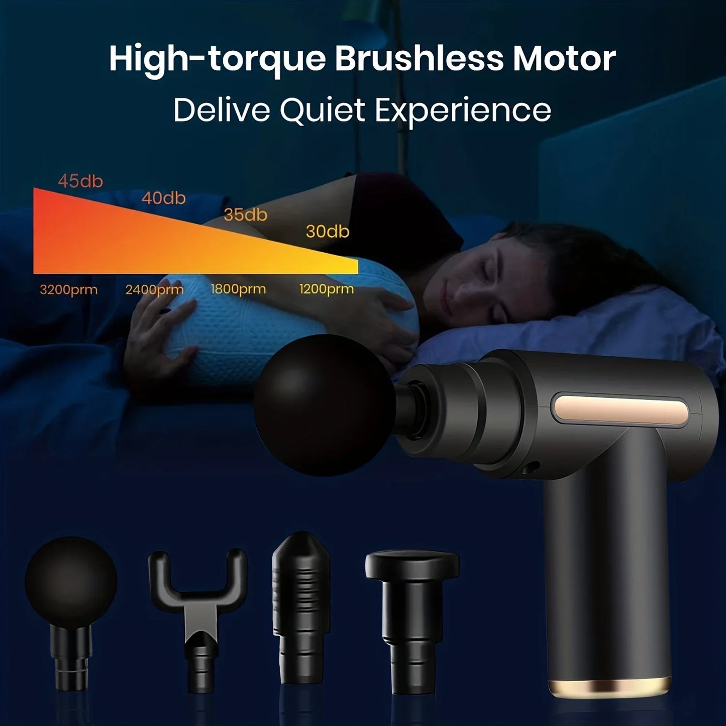 Portable Fascial Massage Gun Electric Percussion Pistol Massager Body