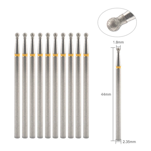 10Pcs Diamond Milling Cutter For Manicure Electric Nail Drill Bits
