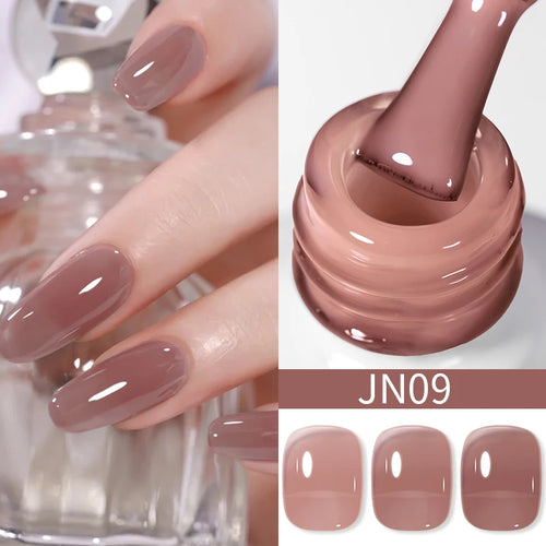BORN PRETTY 10ml Translucent Jelly Nude Gel Nail Polish Colorful