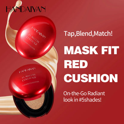 handaiyan Puff + Concealer Red Shell Foundation Natural Finish