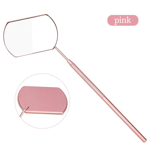 Eyelash Mirror Grafting Lash Magnifying Beauty Long Handle For