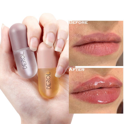 Day Night Instant Volume Lips Plumper Oil Moisturizing Repairing Reduce Lip Fine Line Serum Cosmetic Sexy Lip Gloss Makeup