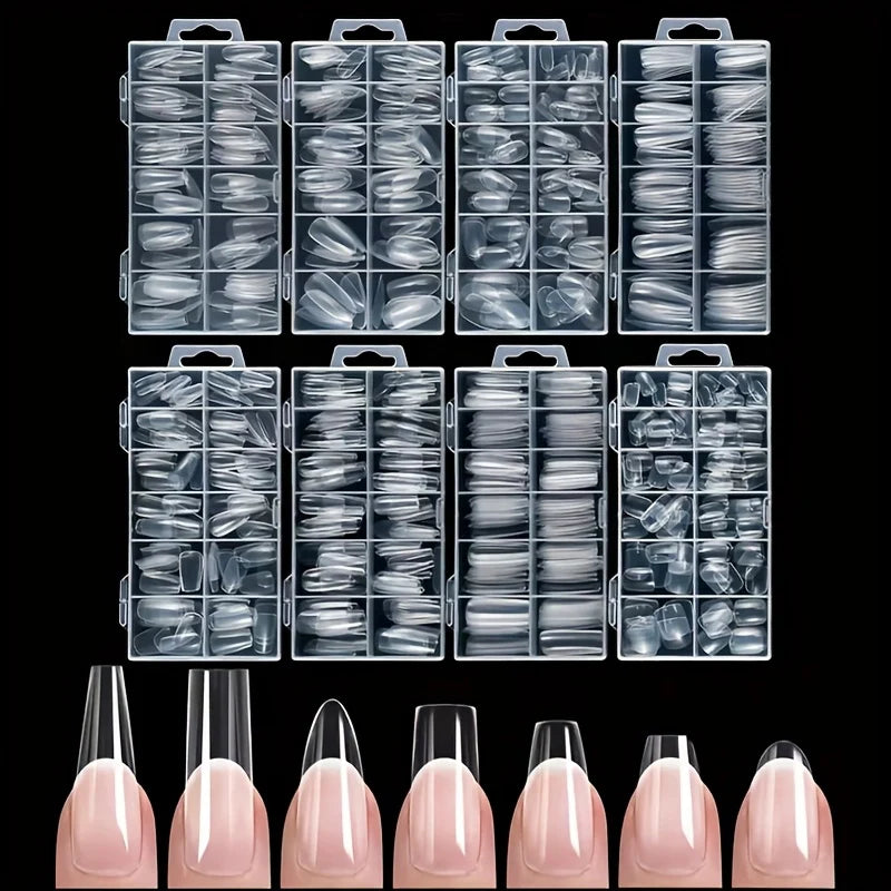 120 Pieces of Transparent Coffin/Almond/Fine High