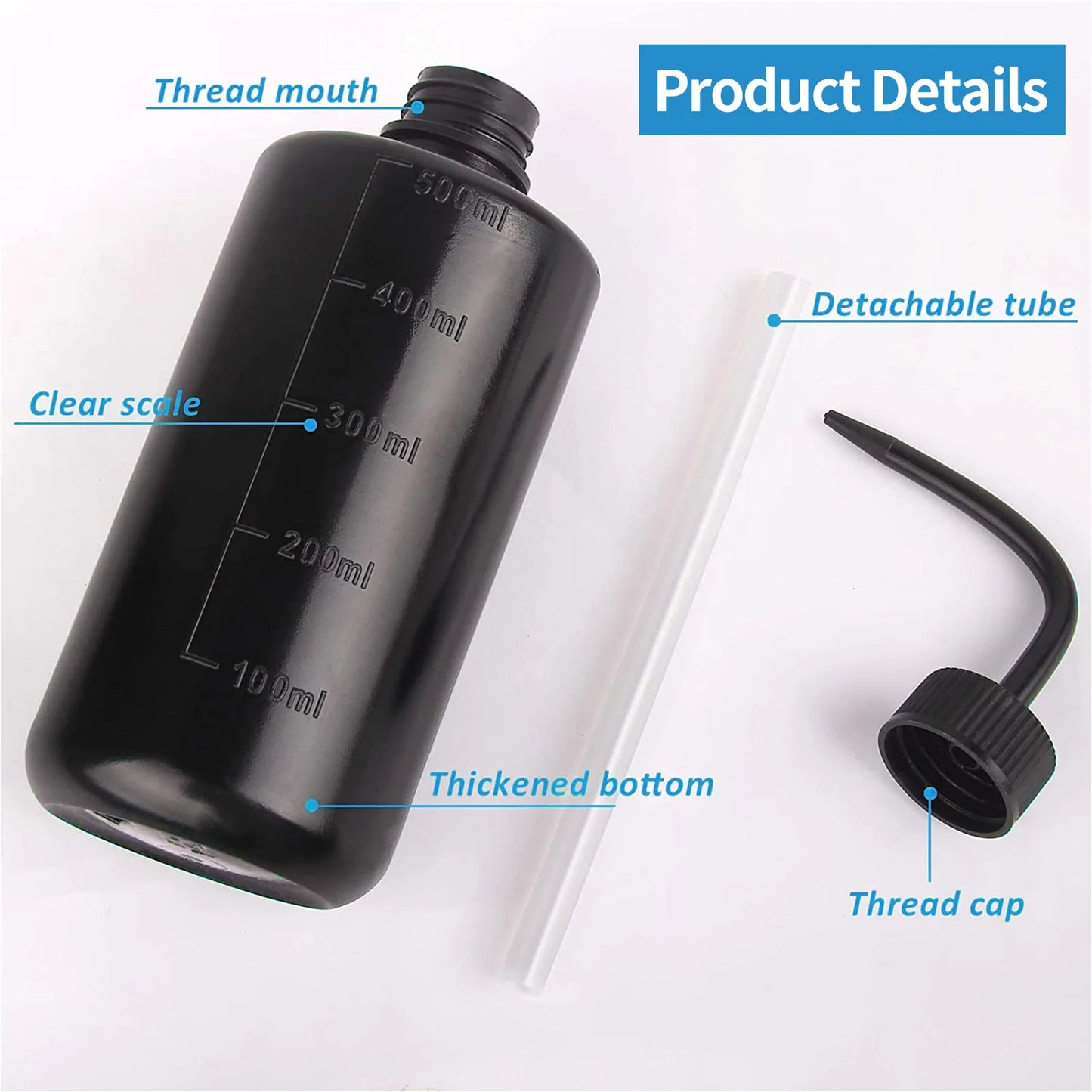 250/500ml Tattoo Spray Bottle Plastic Safety Wash Bottles Lab Tattoo