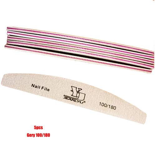 5/25Pcs/Lot Nail File Mix Color 80/100/150/180/240 Grit Professional