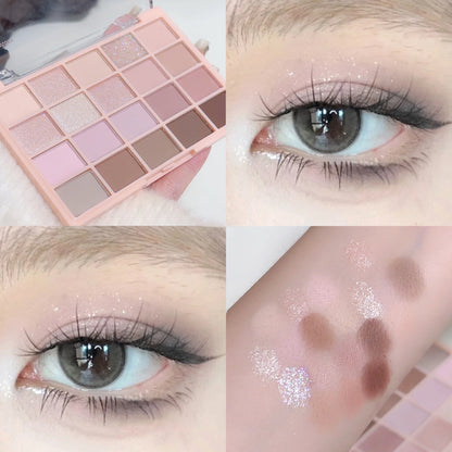 20-color eye shadow tray, cigarette powder, rose tray, warm and warm,