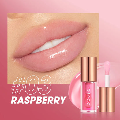 O.TWO.O Lip Oil Gloss Lip Plumper Makeup Moisturizing NonSticky Sexy Water Glossy Glitter Primer Tint Lip Balm Care Cosmetics