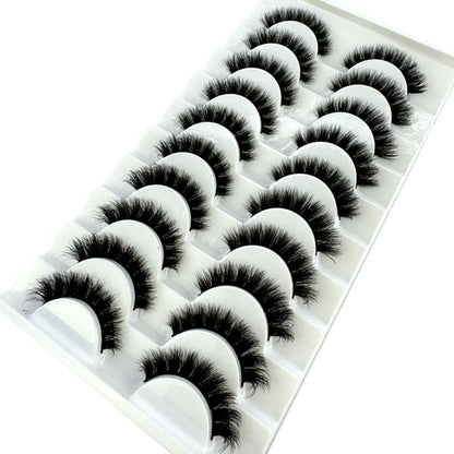 MKYDCG New 10 pairs 3D Mink Lashes Faux Mink Fluffy Lash Soft Full