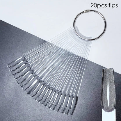 80/50/20pcs Nail Display Sticks Nail Swatch False Nail Tips Nail Gel