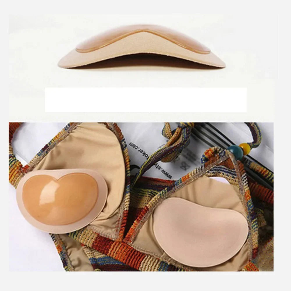 Push up bikini or bra adhesive cups