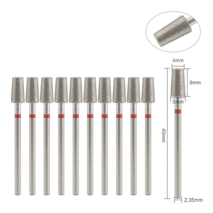 10Pcs Diamond Milling Cutter For Manicure Electric Nail Drill Bits