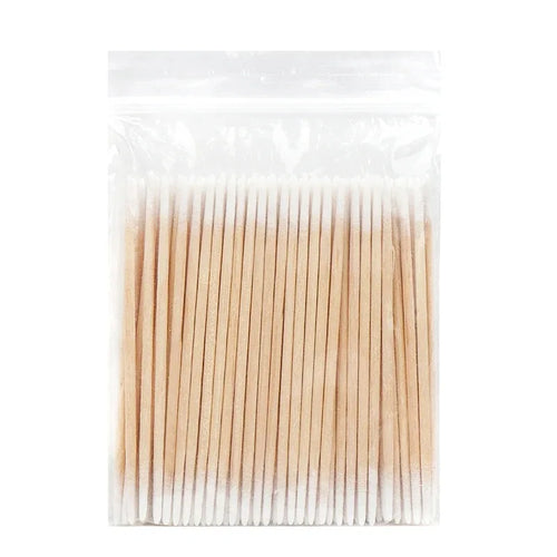 Disposable Ultra-small Double-end Wood Cotton Swab 100pcs Lint Free