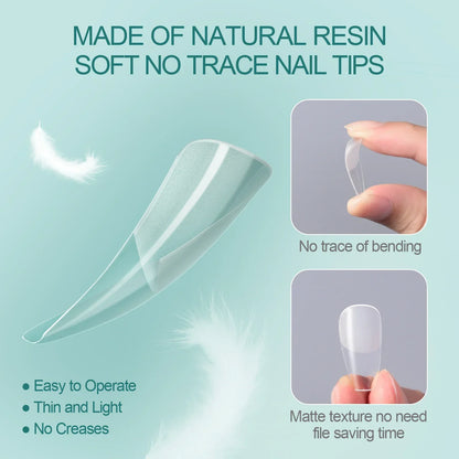 Nailpop 120pcs/box Gel X Nail Tips Medium Short Shape