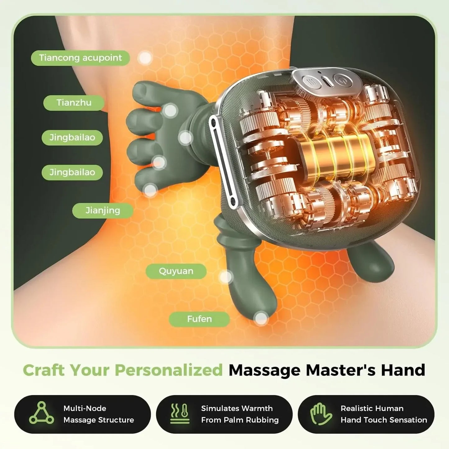 Neck Shoulder Massager Finger Pressure Shiatsu Neck Back and Shoulder