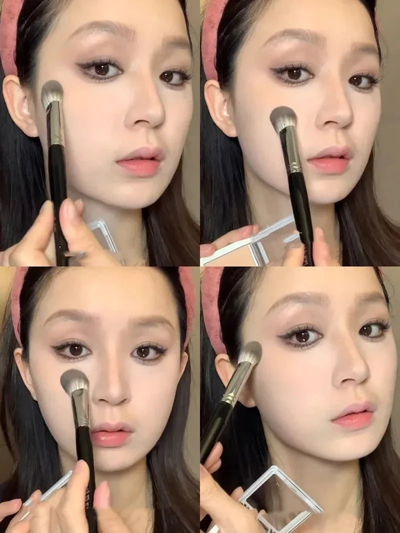 1/2Pcs Peach Heart Blusher Brush - Small Flat Precise for