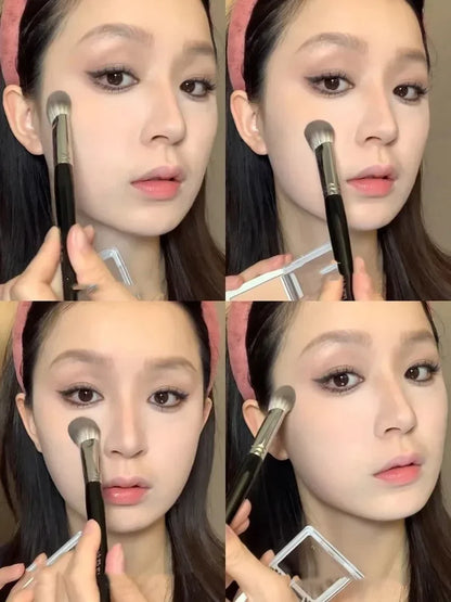 1/2Pcs Peach Heart Blusher Brush - Small Flat Precise for