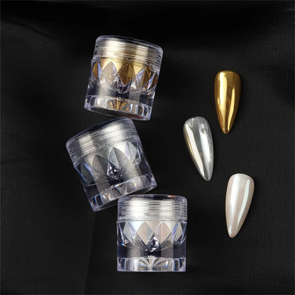 1/6pcs nail magic mirror powder holographic metal chrome powder silver
