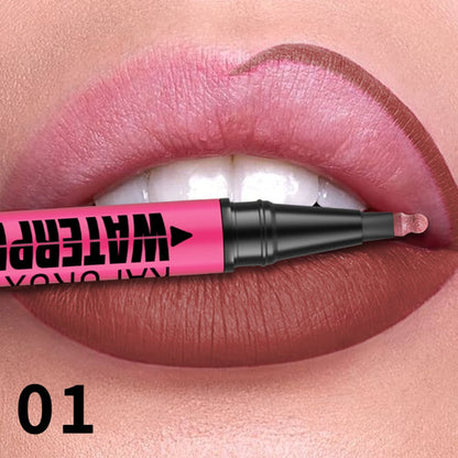1PC Liquid Matte12-Color Lipliner Pencil Waterproof Plumping Stain