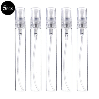 5/10Pcs 3ml 5ml 10ml Clear Mini Perfume Glass Bottle Empty Cosmetics