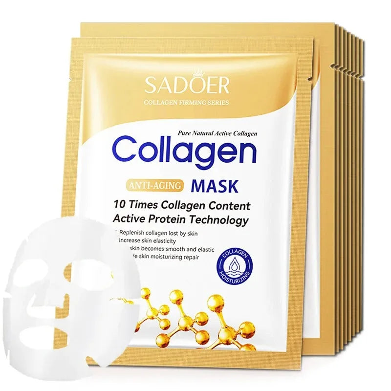 5/10/20/30pcs SADOER Collagen Face Mask Firming Moisturizing Repair