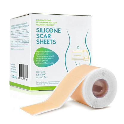 4cm X 150cm Silicone Scar Sheets , 1 Roll Self-Adhesive Scar Cover