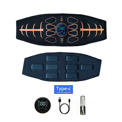 Smart Muscle Toner Abdominal Toning Belt Abs Trainer USB Recharge Body