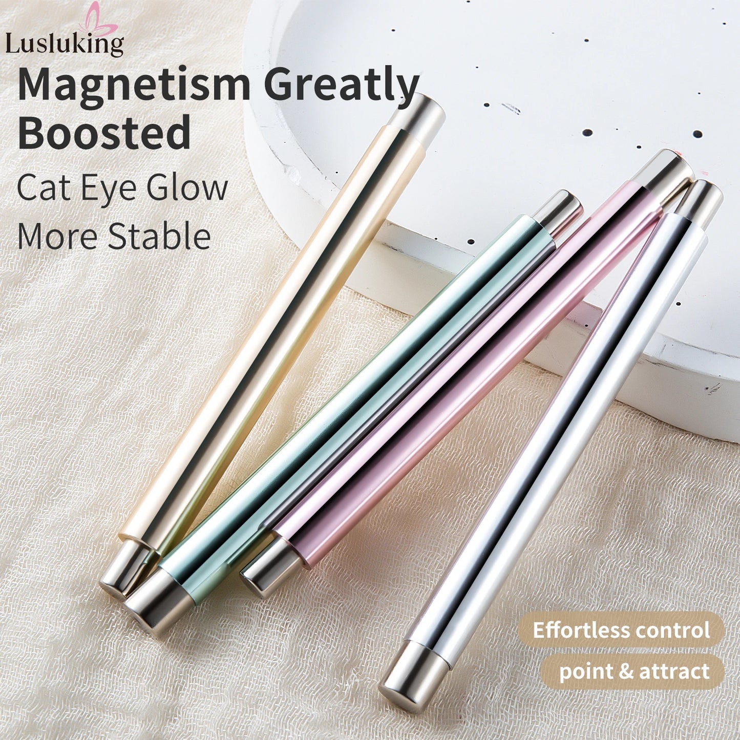 Cat Eye Nail Art Magnetic Tool Cylindrical Stick with Ball Magnet