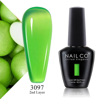NAILCO 15ml Translucent Color Gel Nail Polish Vernis Semi Permanent UV