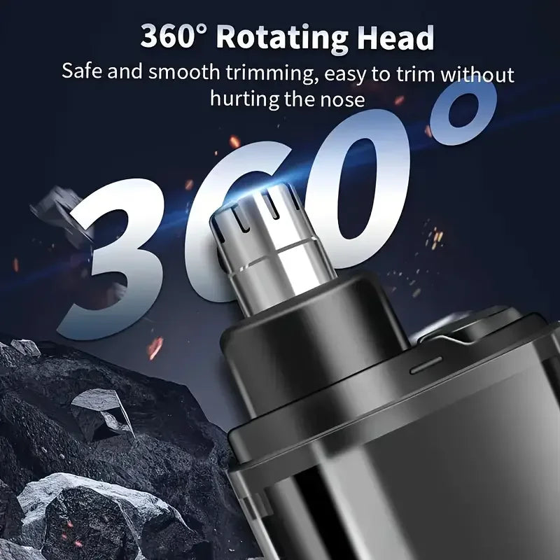 Nose Hair Trimmer with Built-in Battery - Rechargeable Ideal for Men'S