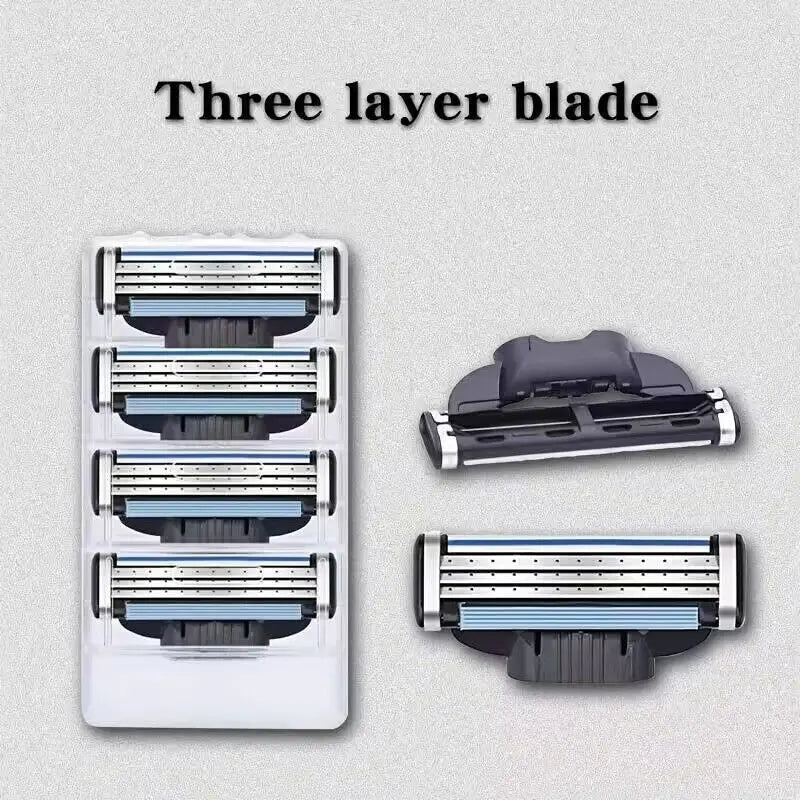 Three-layer Blade Manual Shaver Razor Blade Manual 3-layer Shaving