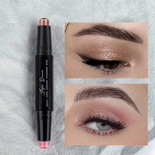Dual-Ended Eyeshadow Stick,  Matte & Shimmer, Waterproof Long-Lasting
