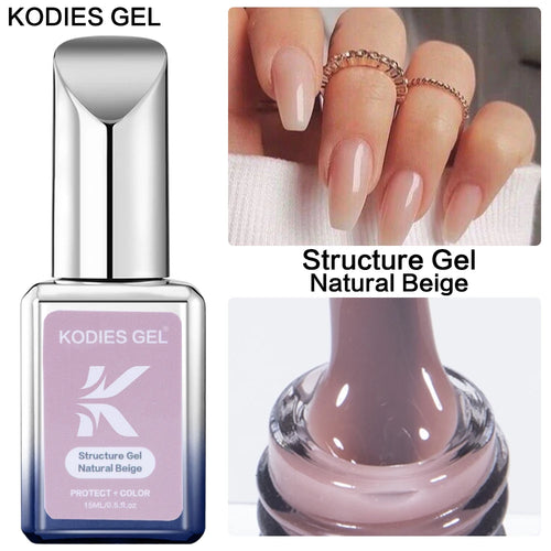 KODIES GEL Nude Pink Rubber Base Gel Nail Polish 15ML Structure Semi