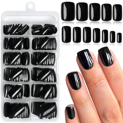 120pcs -box Almond  White French Fake nails for Stylish Women & Girls,