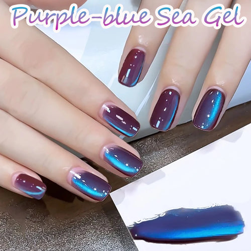1-9pcs TC Flow Light White Cat Eye Gel Nail Polish Ultra Shine Soak