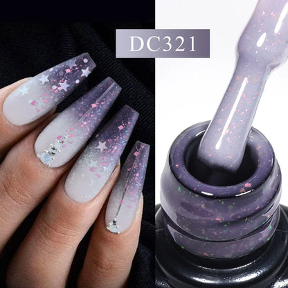 Mtssii 7ml Changing AurorasThermal Rubber Base Gel Nail Polish Nude