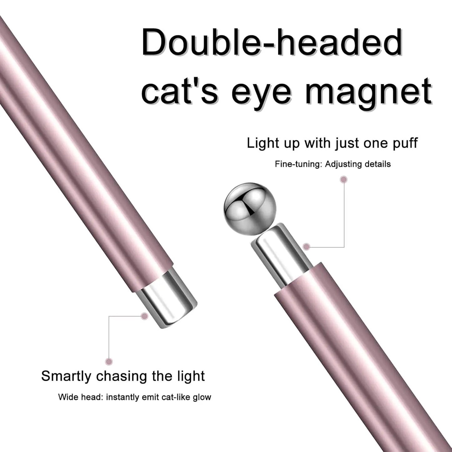 1Pcs Round Steel Magnetic Ball Double-Headed Thickened Cat-Eye