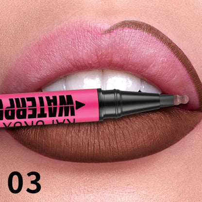 1PC Liquid Matte12-Color Lipliner Pencil Waterproof Plumping Stain