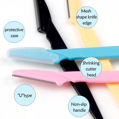 3/4/10Pcs Eyebrow Trimmer Face Blade Shaver Portable Eye Brow