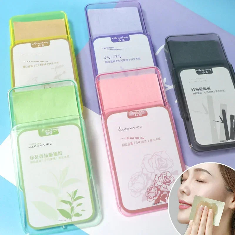300PcsFace Oil Absorbing Paper Summer Oil Control Wipes Absorbing